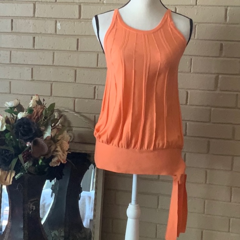 Cache Backless Tunic Peach Color Size Medium - image 1